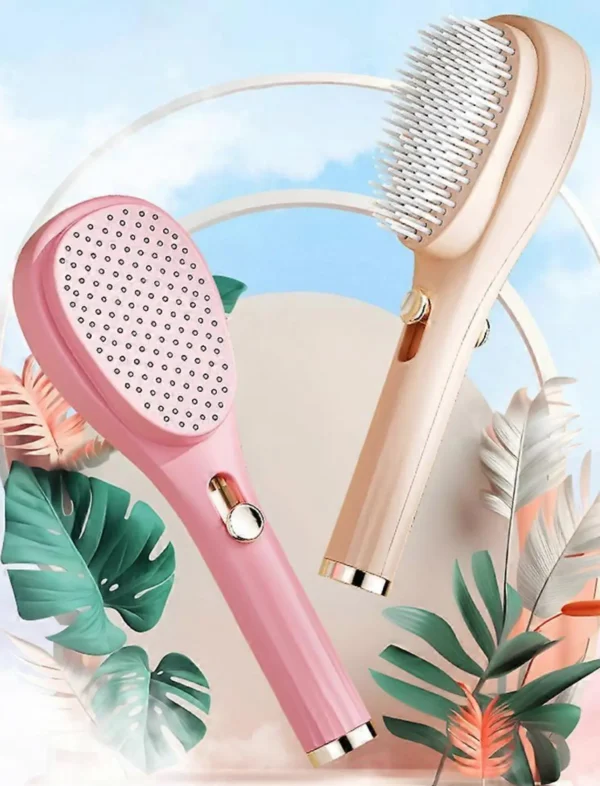 hair brush self cleaning