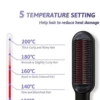 2-in-1 hair straightener comb brush for men and women