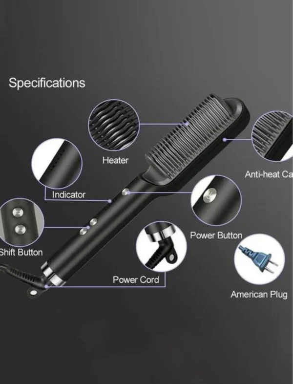 Hair straightener comb for fast styling at home