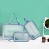 3-in-1 clear transparent zipper pouches for travel